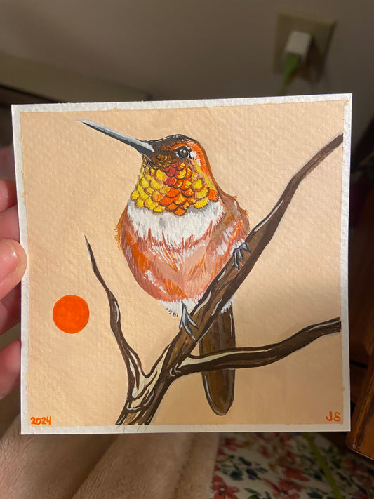 Rufous Hummingbird | Original Painting