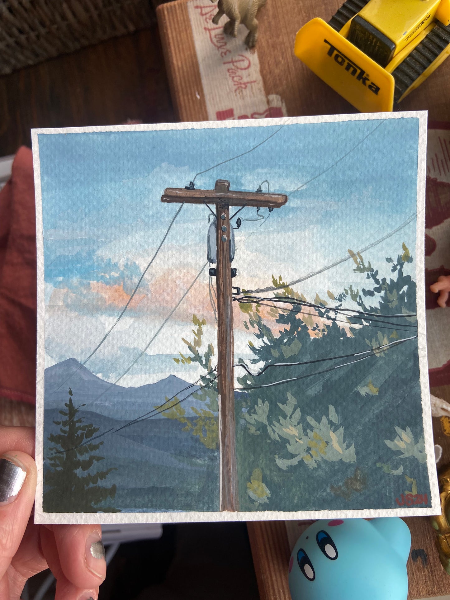 Telephone Line Livingston | Original Painting