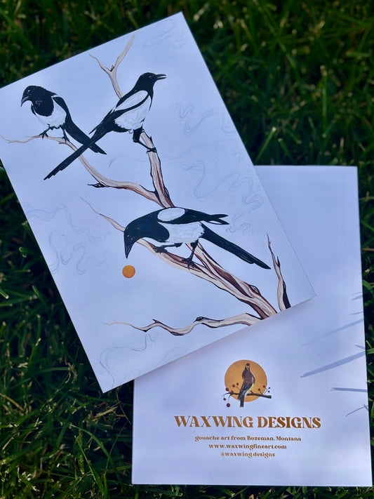 Magpie Trio Card