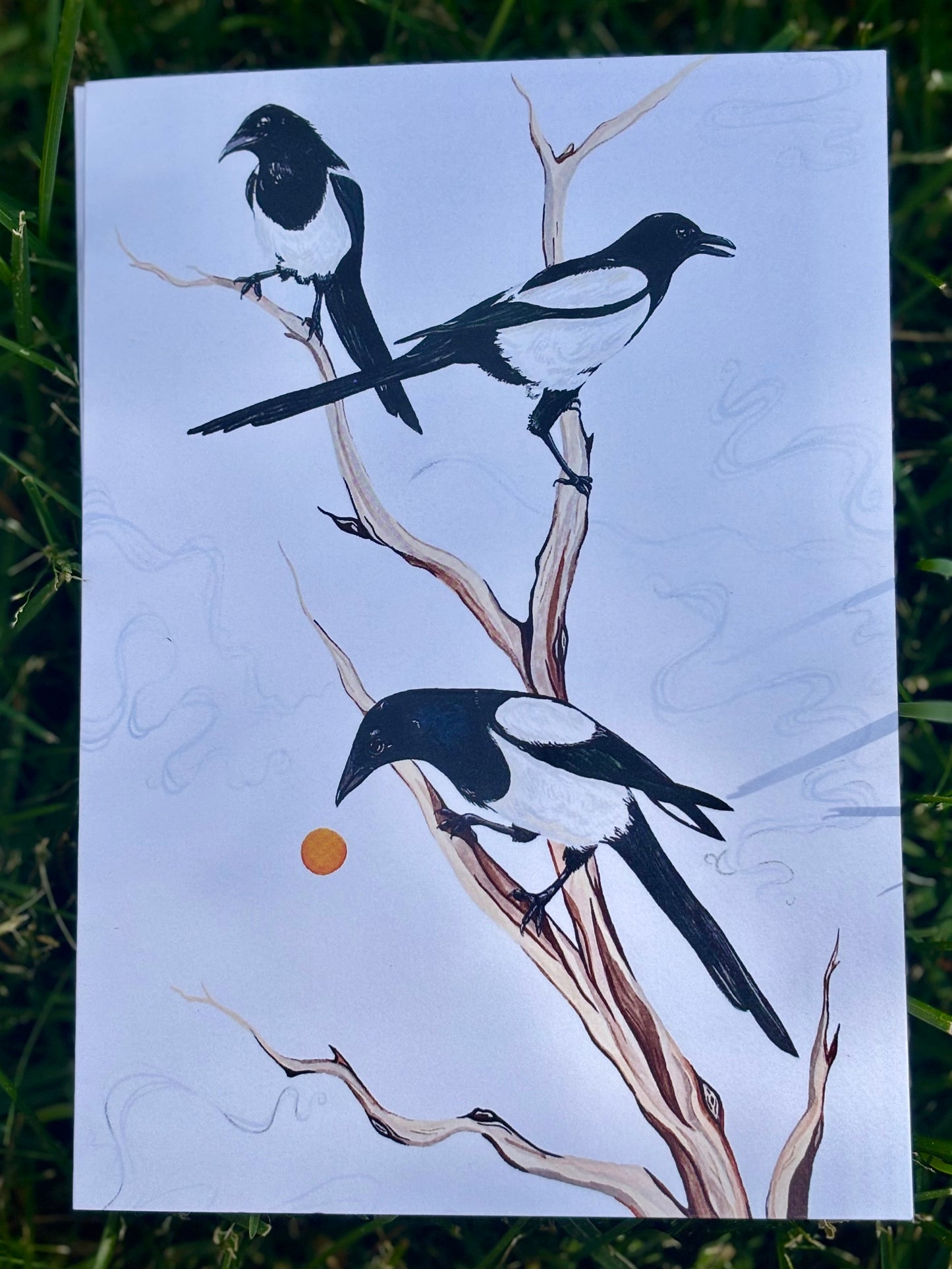 Magpie Trio Card