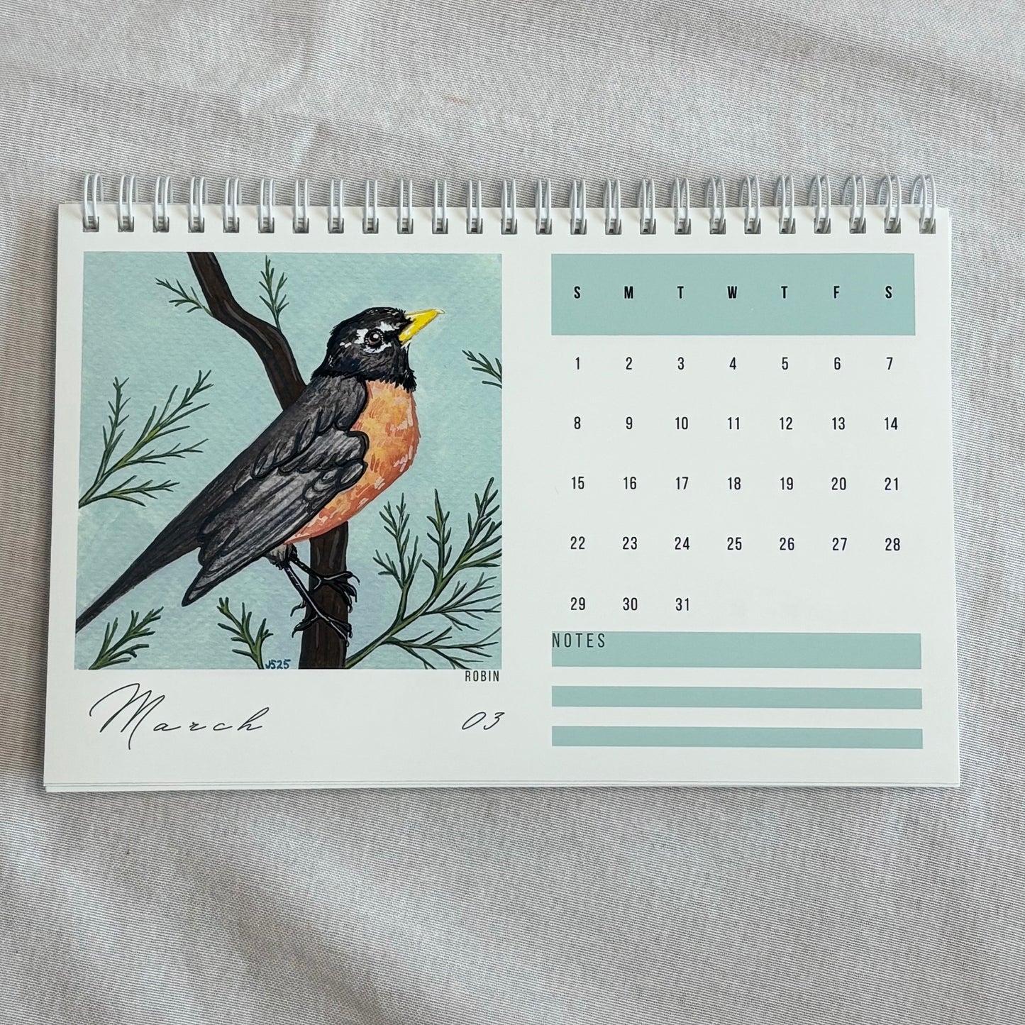 2026 Desk Calendar - Backyard Birds