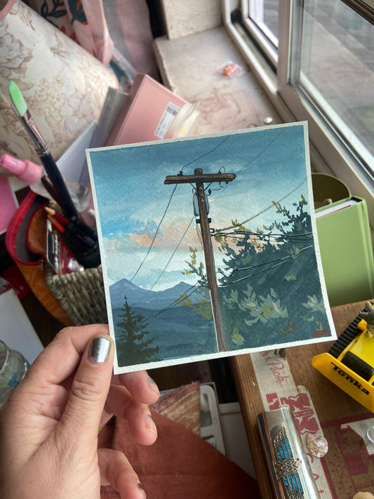 Telephone Line Livingston | Original Painting