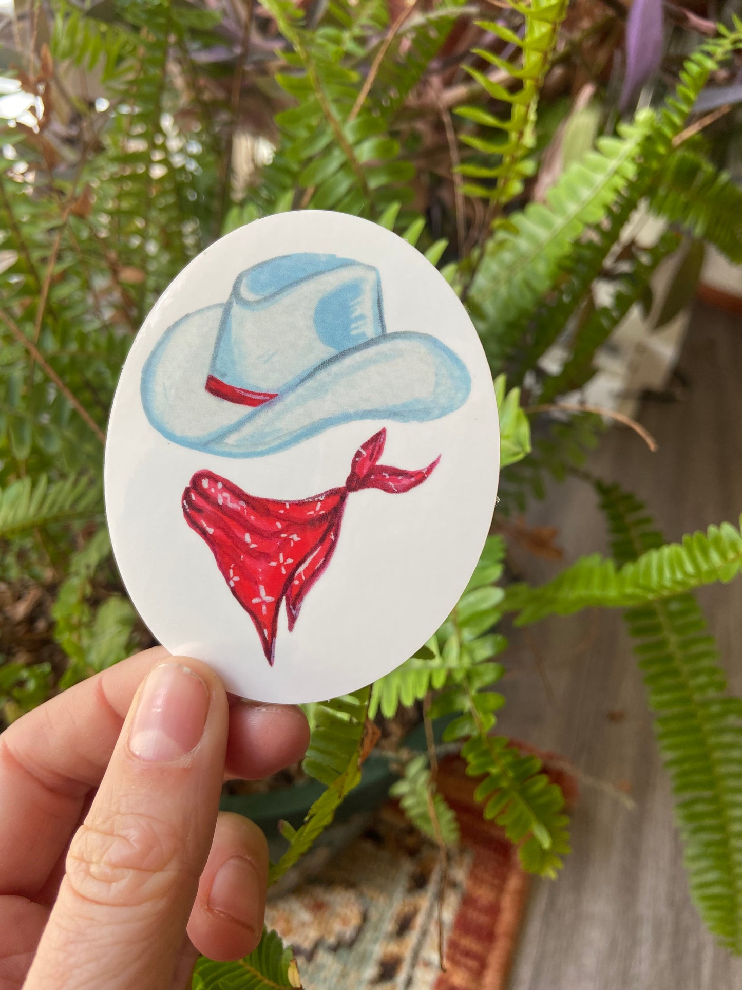 Cowboy hat and bandana