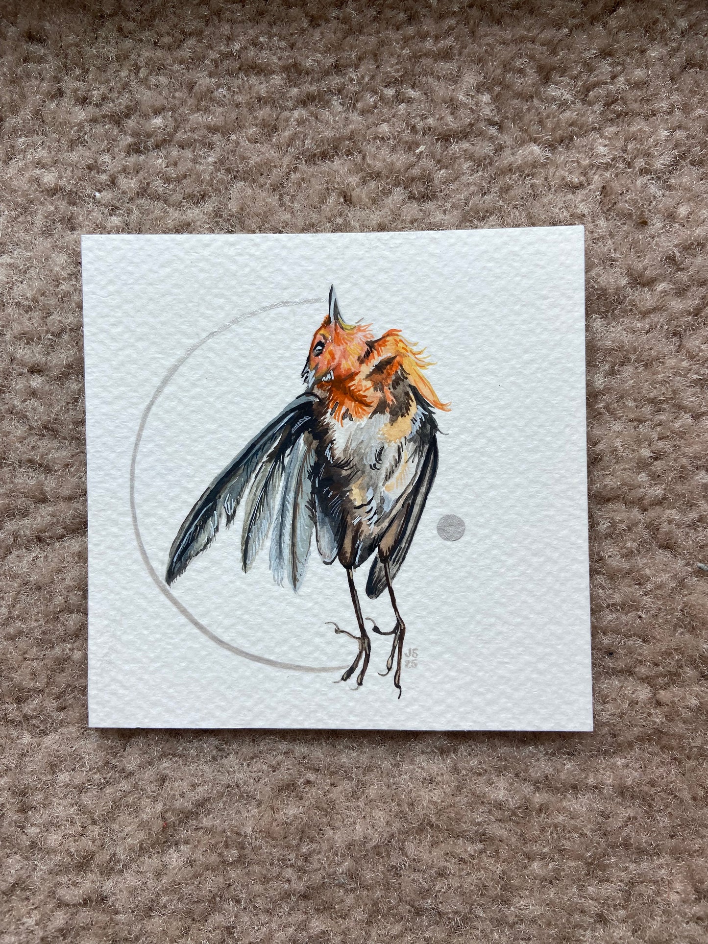 Dead Robin | Original Painting