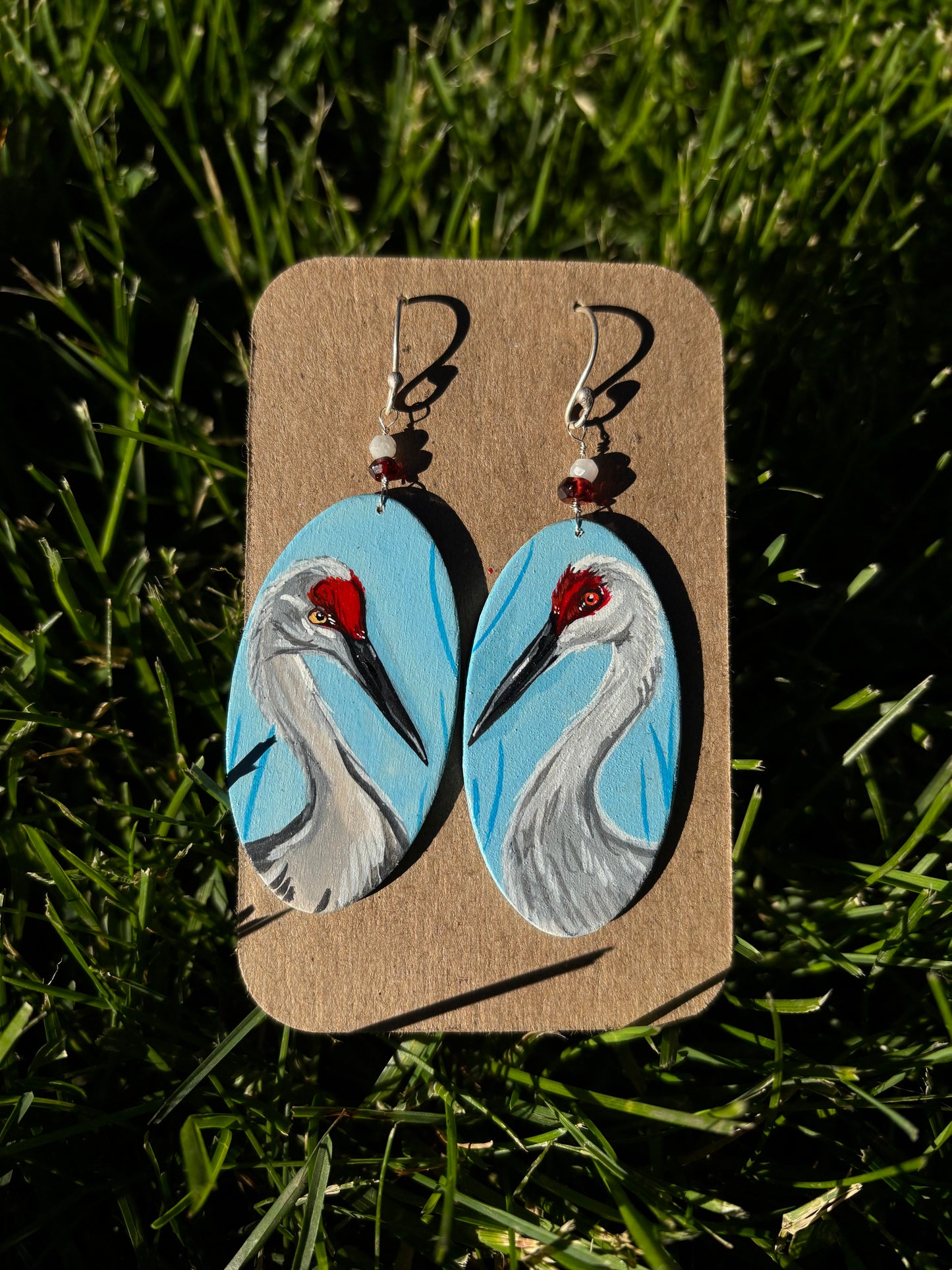 Sandhill crane earrings