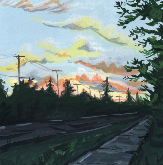 Sunset on Durston Road | Original Painting