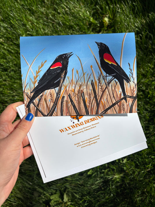 Red-Winged Blackbirds Card