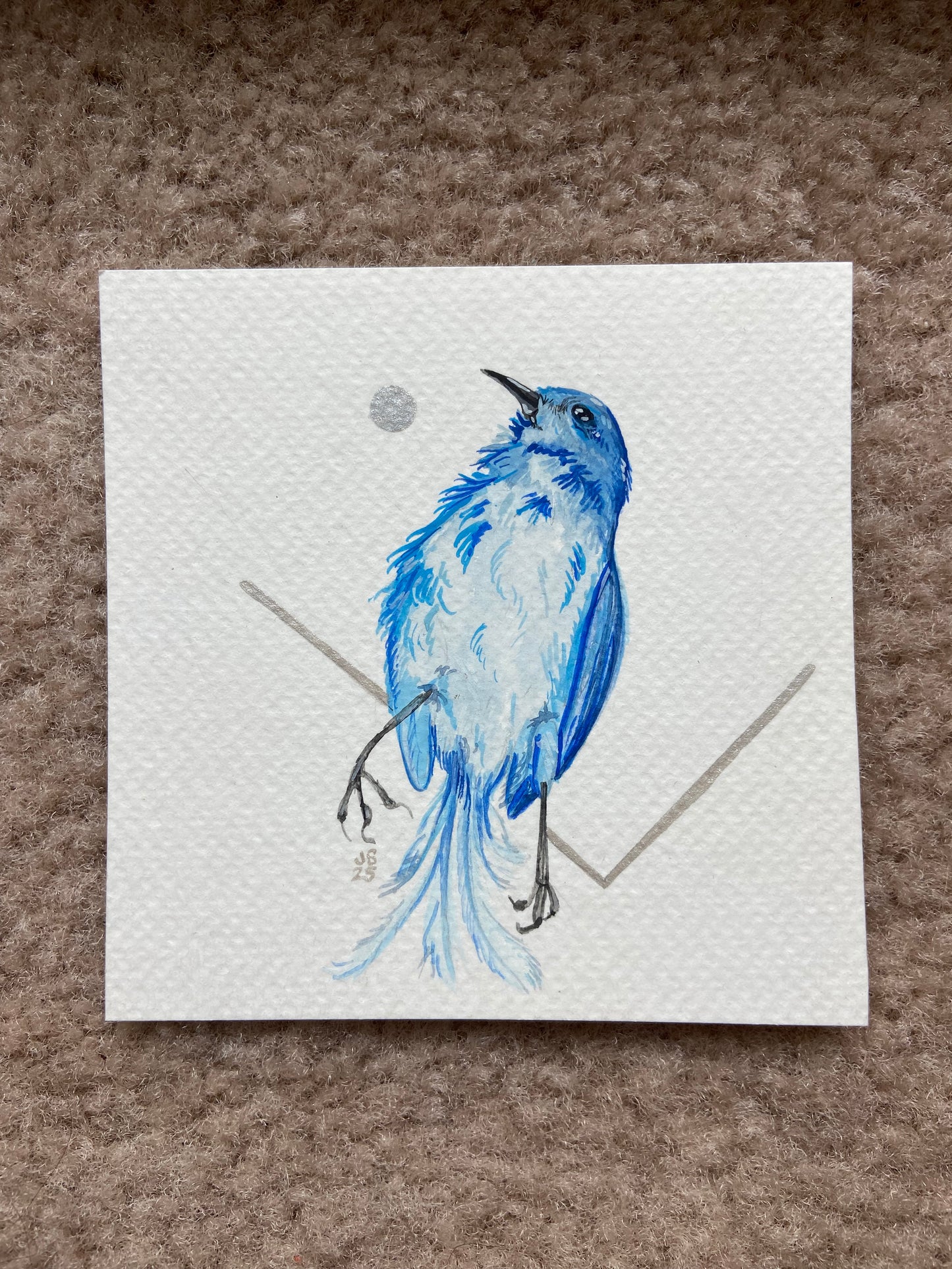 Dead Bluebird | Original Painting