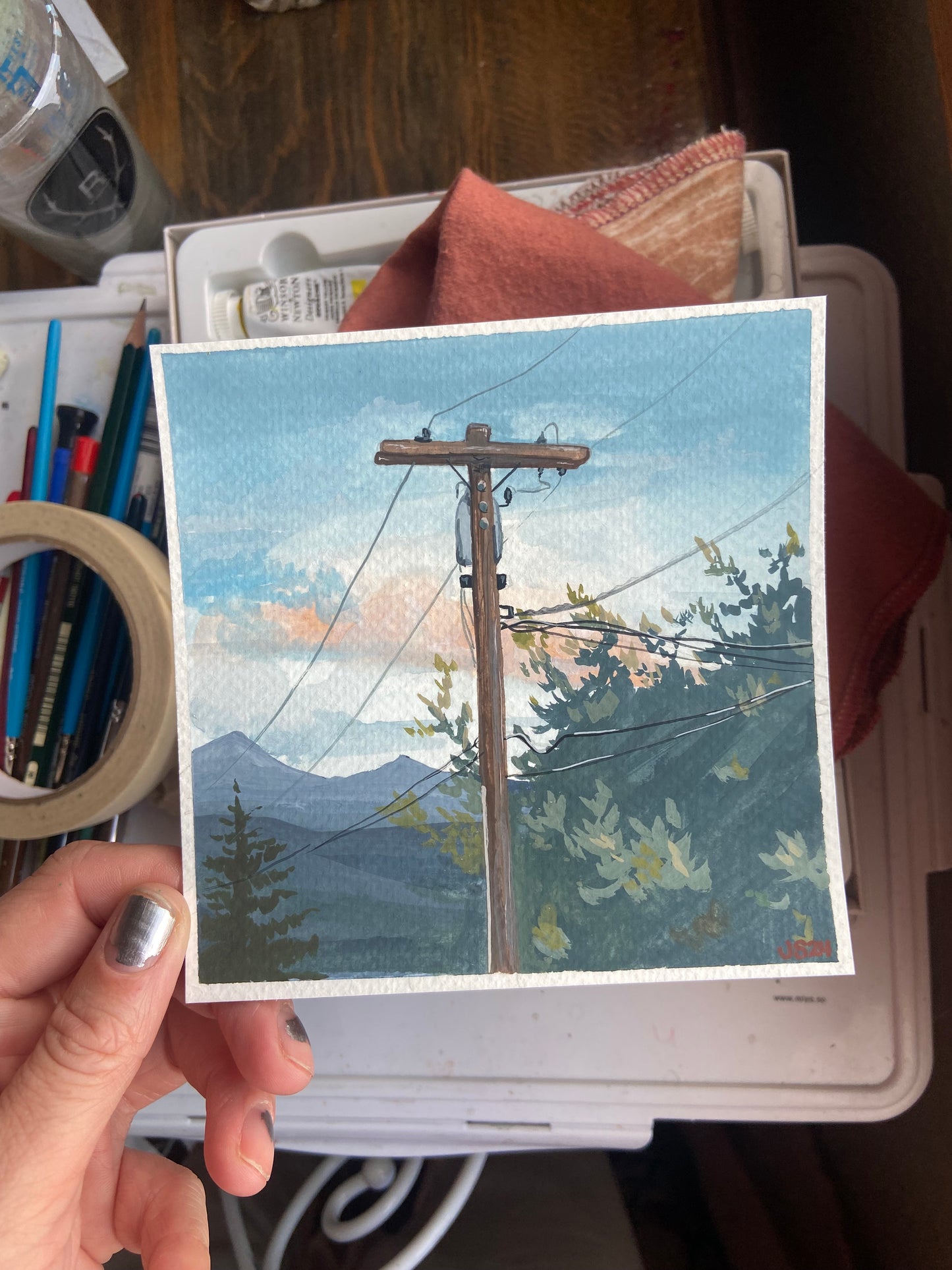 Telephone Line Livingston | Original Painting