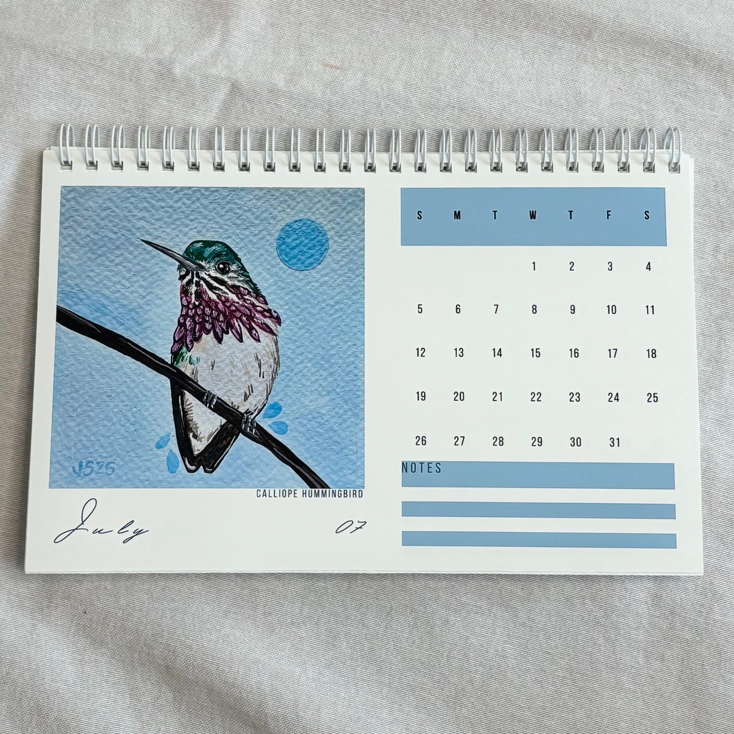 2026 Desk Calendar - Backyard Birds