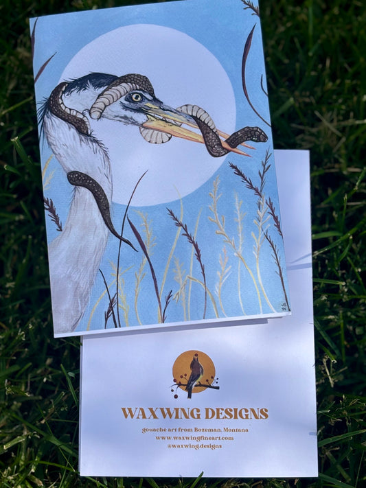 Heron & Snake Card