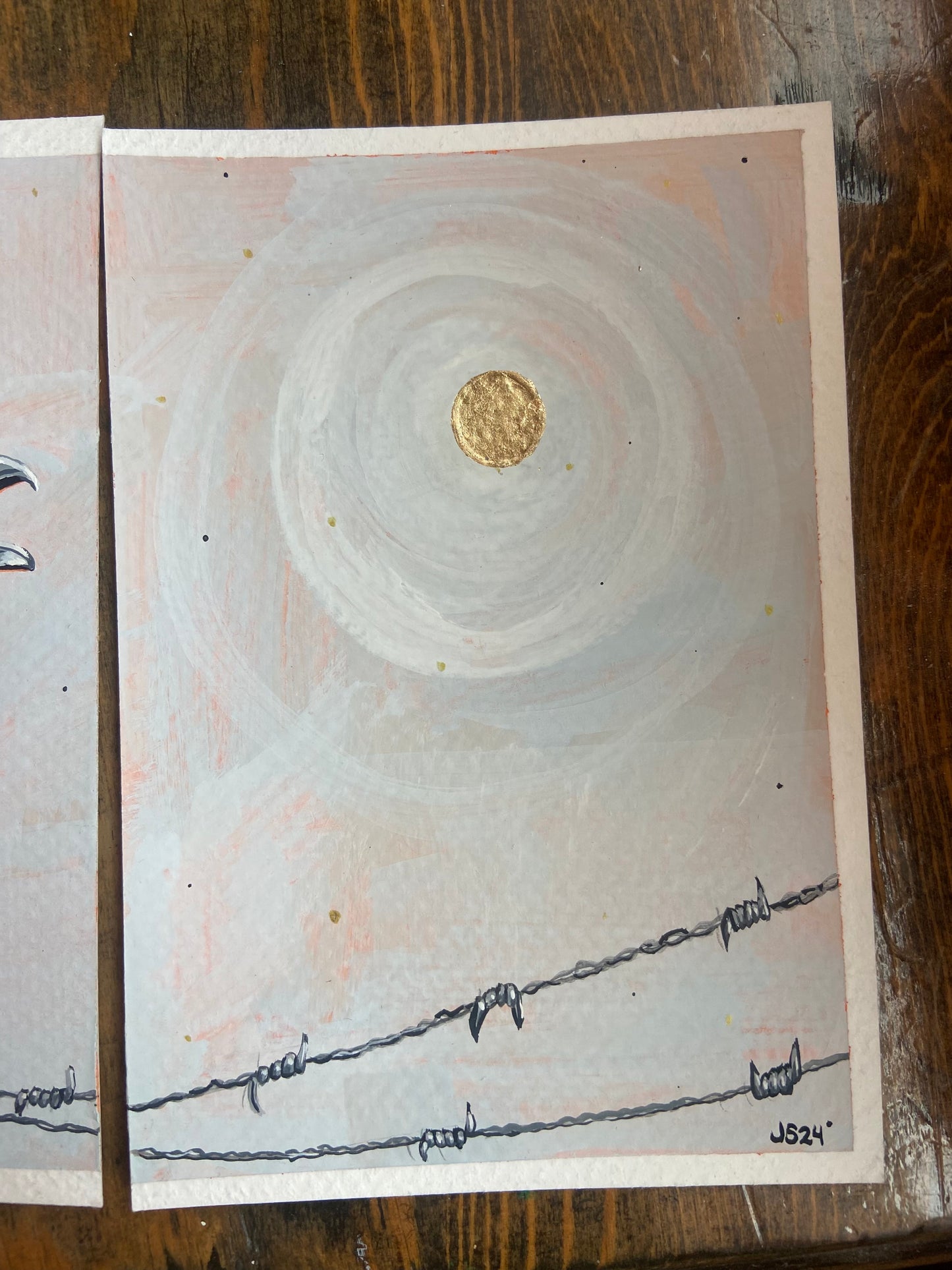 The Raven Diptych| Original Painting