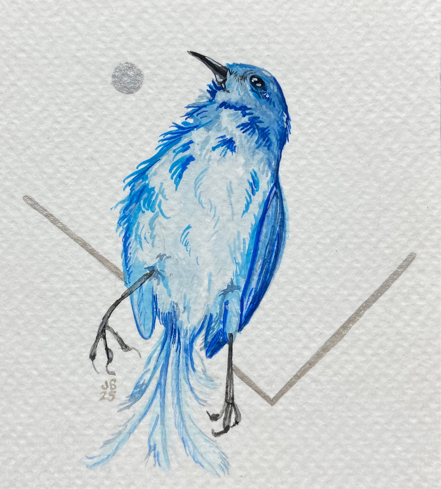 Dead Bluebird | Original Painting