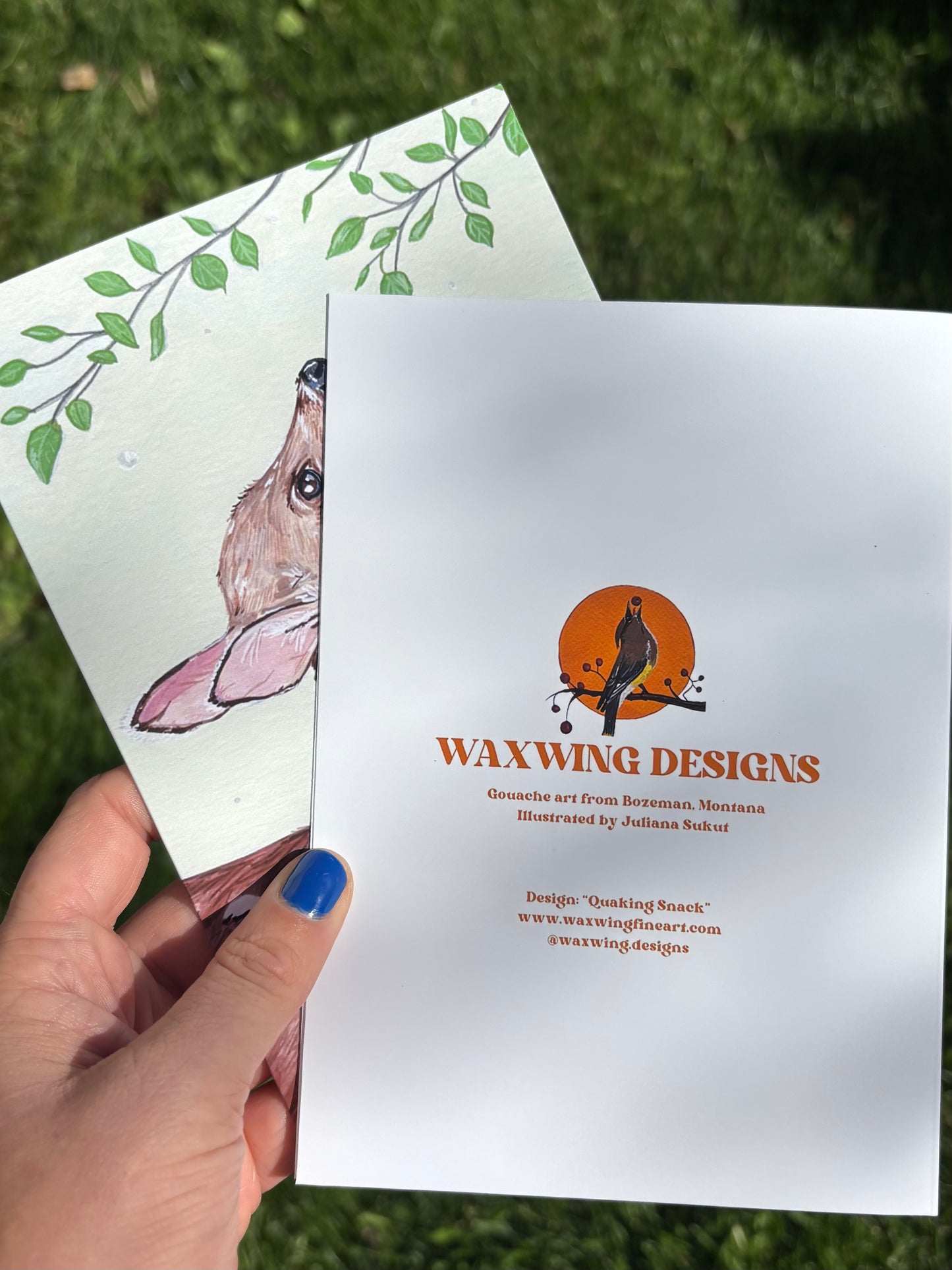 Quaking Snack Card