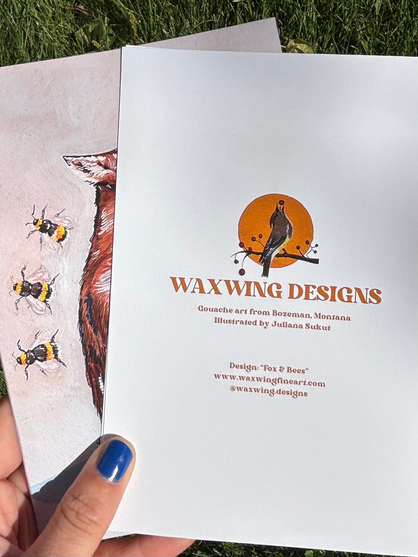 Fox and Bees Card