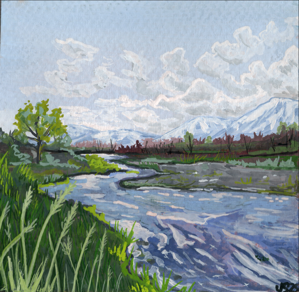 Sheep Mountain Fishing Access | Original Painting