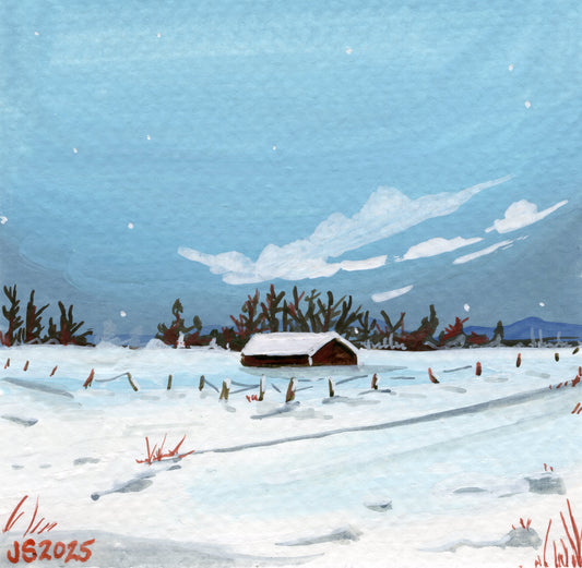 Icy Cabin | Original Painting