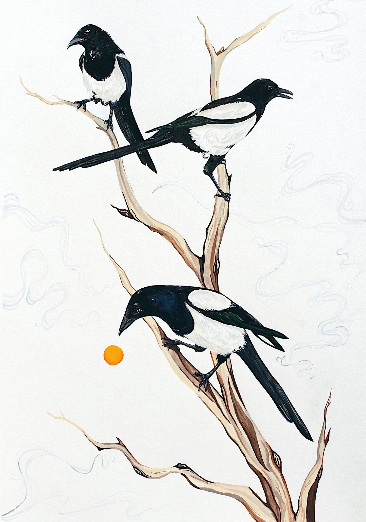 Magpie Trio Card