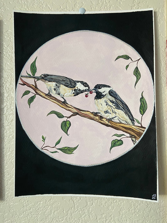 Chickadees | Original Painting