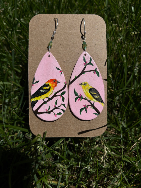 Western Tanagers earrings