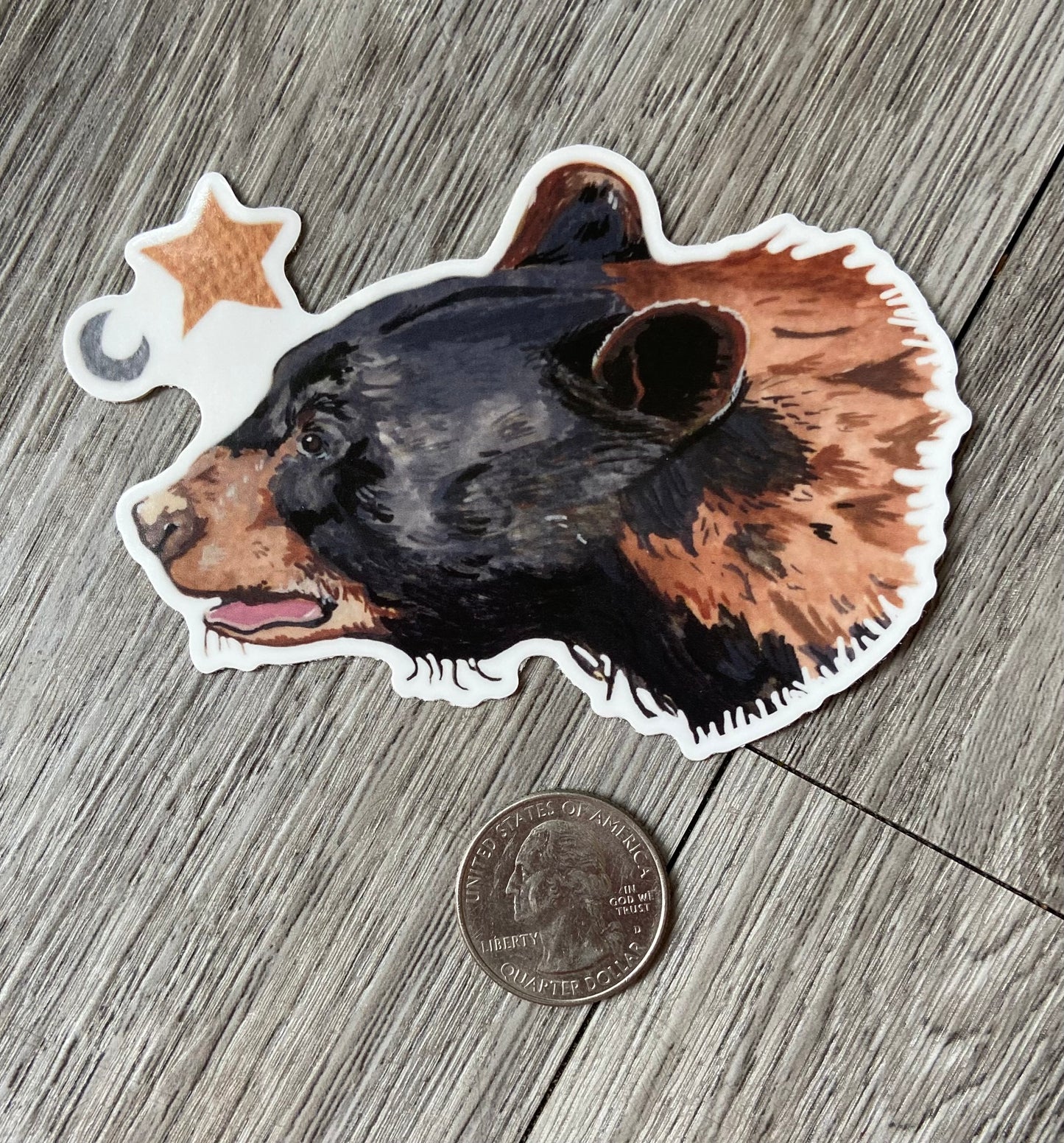 Star bear sticker