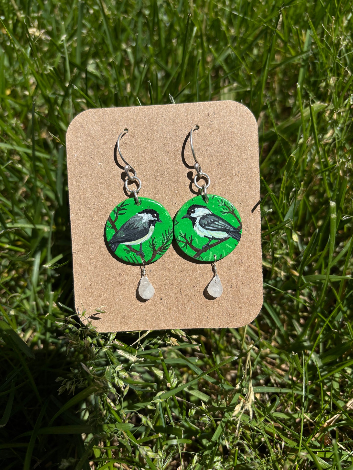 Chickadee earrings