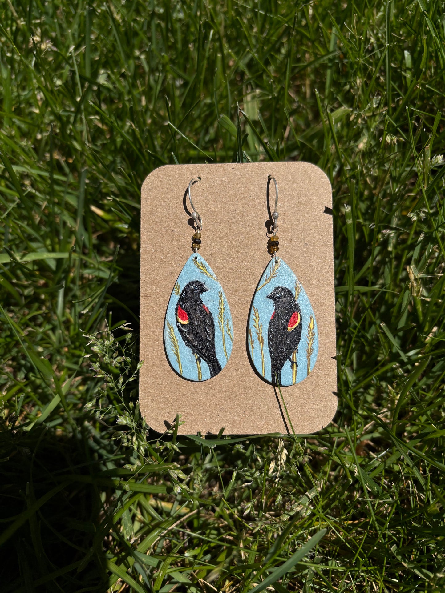Redwing blackbird earrings