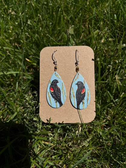 Redwing blackbird earrings