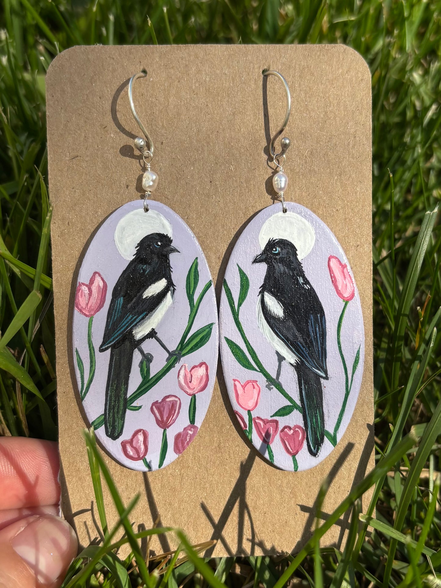 Yellow-headed blackbird earrings
