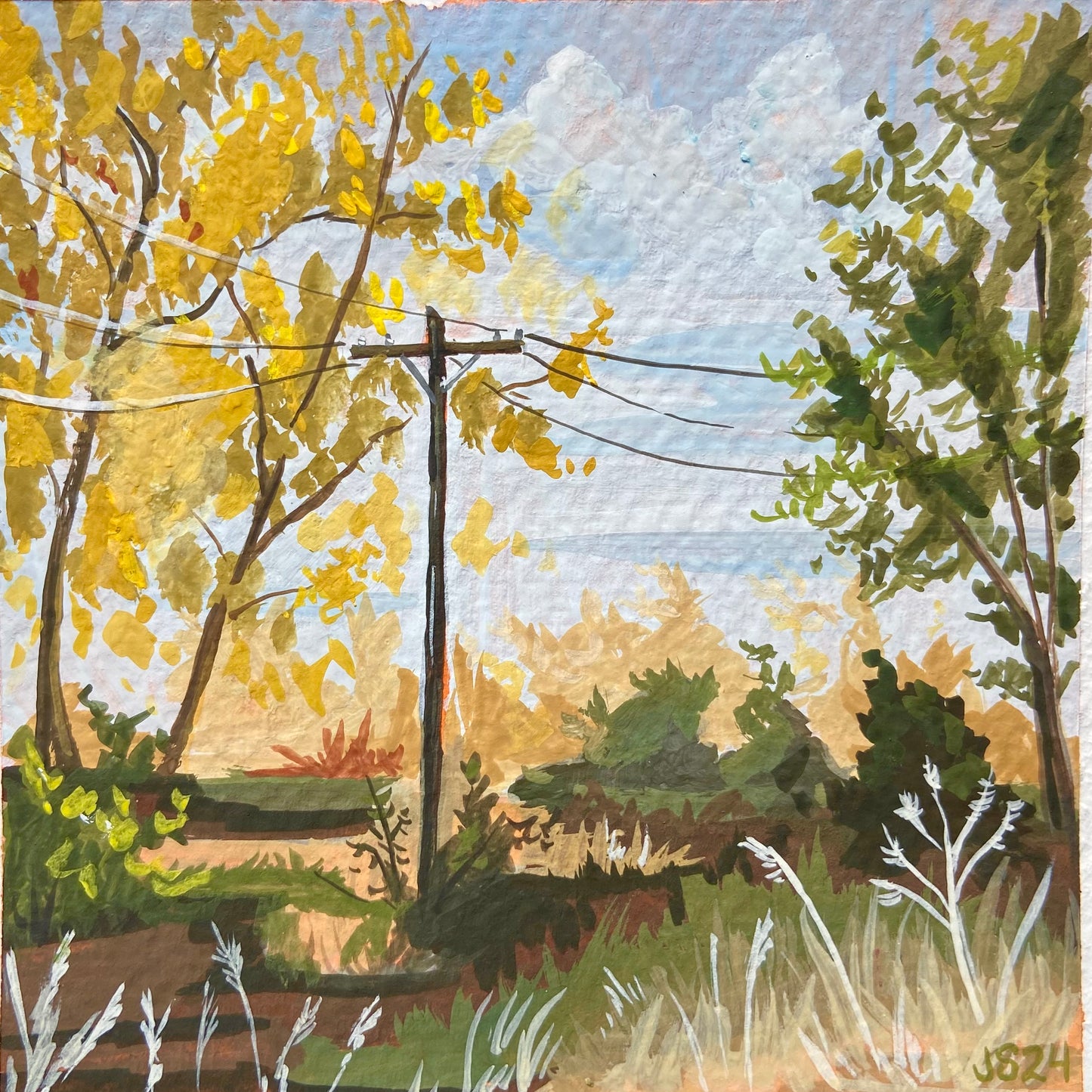 Fall scene print