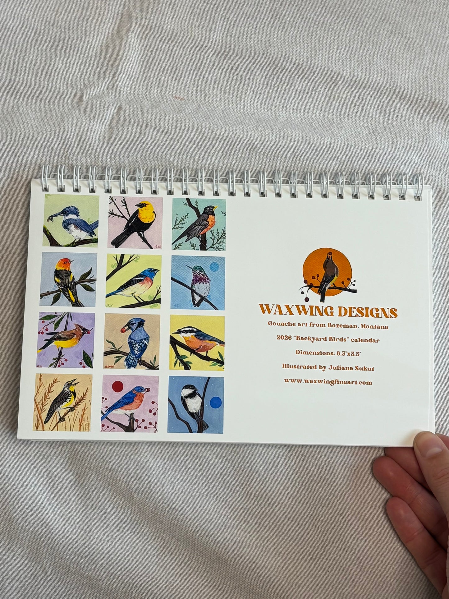 2026 Desk Calendar - Backyard Birds