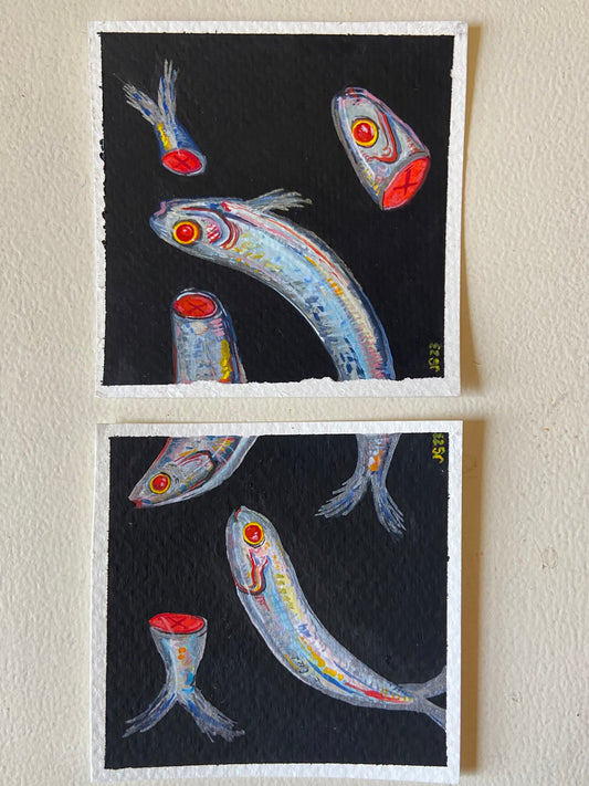 Fish Head I & II | Original Painting