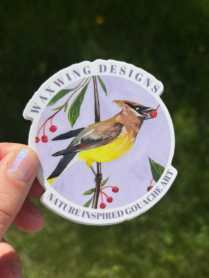 Waxwing sticker
