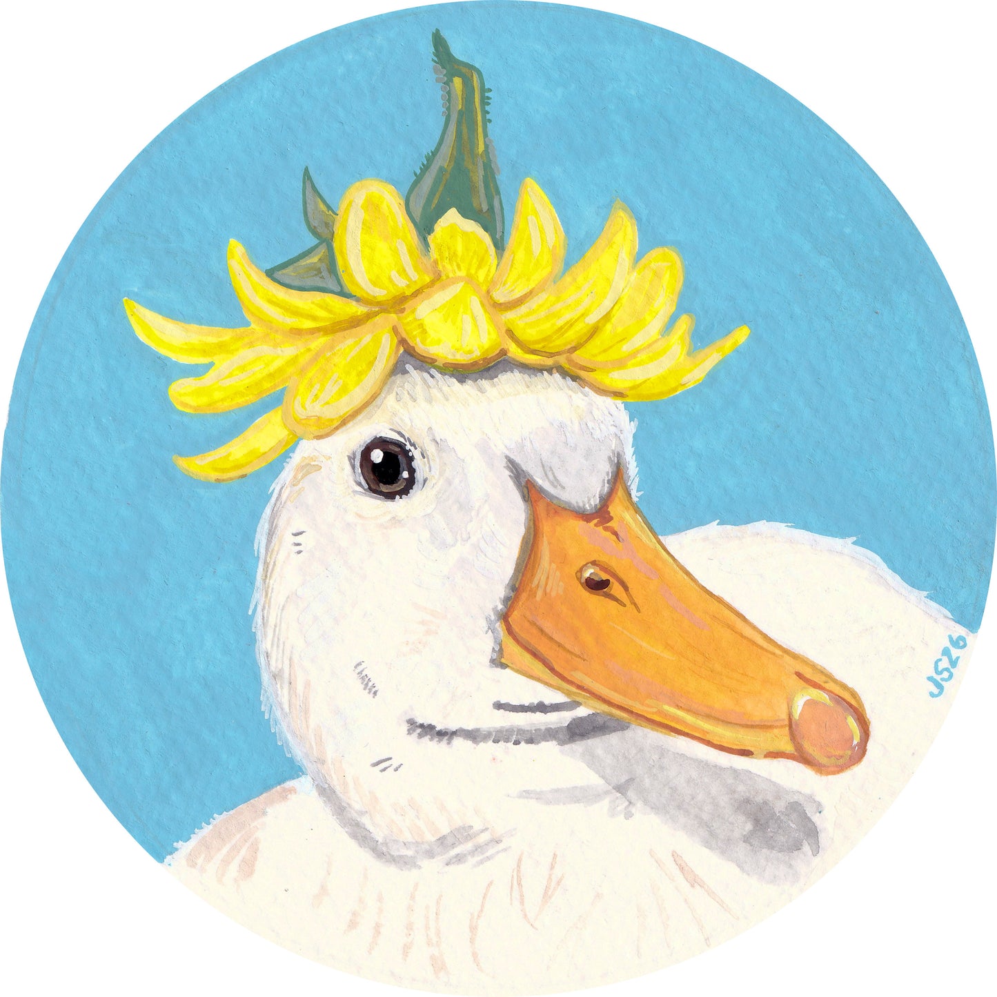 Flower duck | Original painting