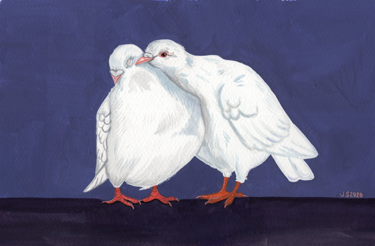 A Peck on the Cheek | Original painting